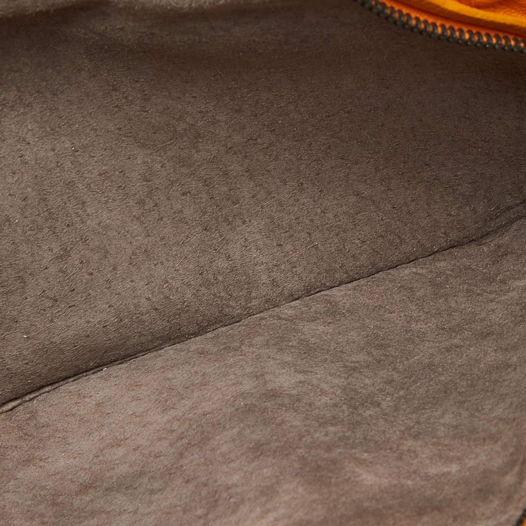 Bottega Veneta Mustard Intrecciato Leather Flap Chain Bag For Sale 5