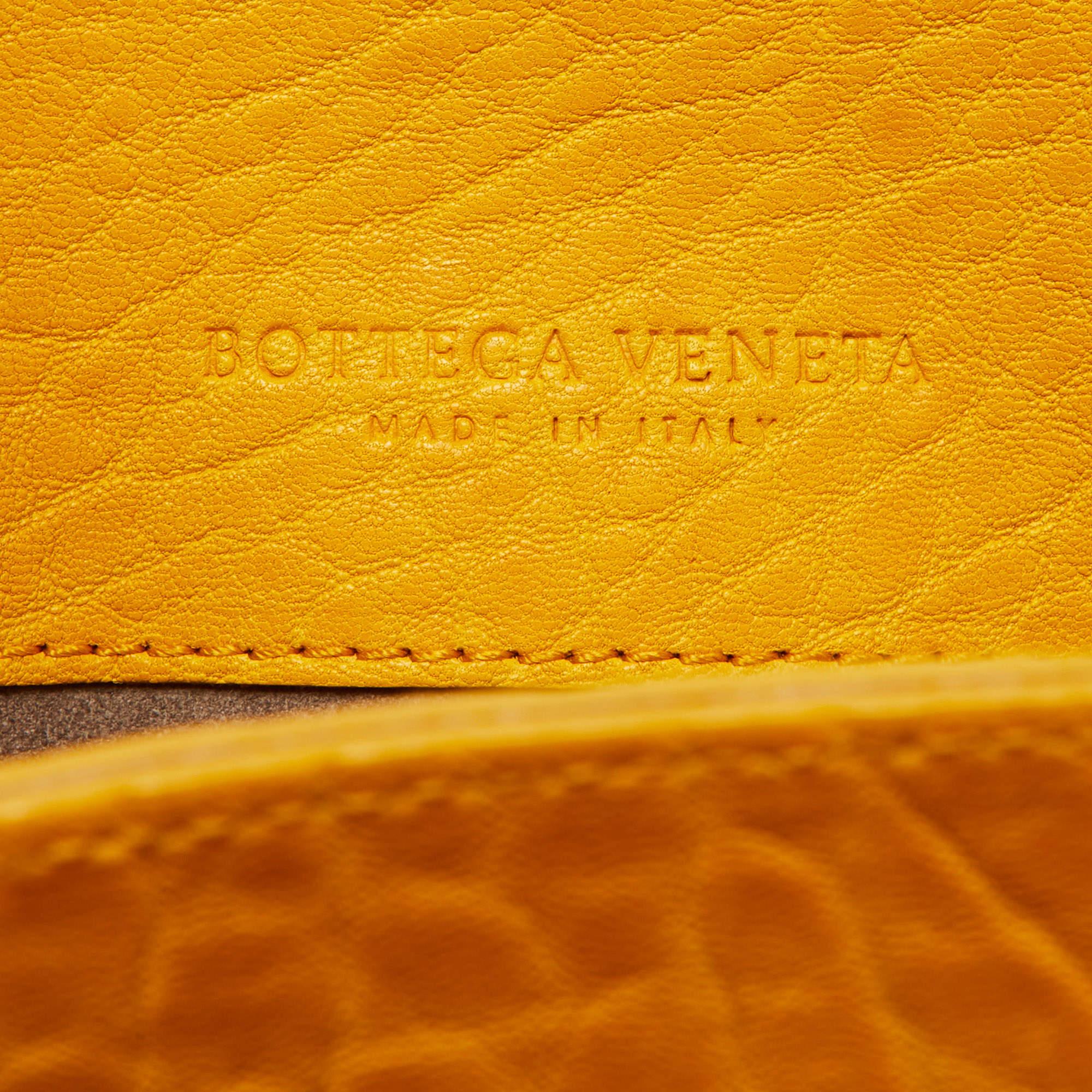 Bottega Veneta Mustard Intrecciato Leather Large Roma Stitch Tote 5