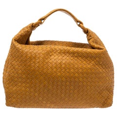 Bottega Veneta Mustard Intrecciato Leather Sloane Hobo