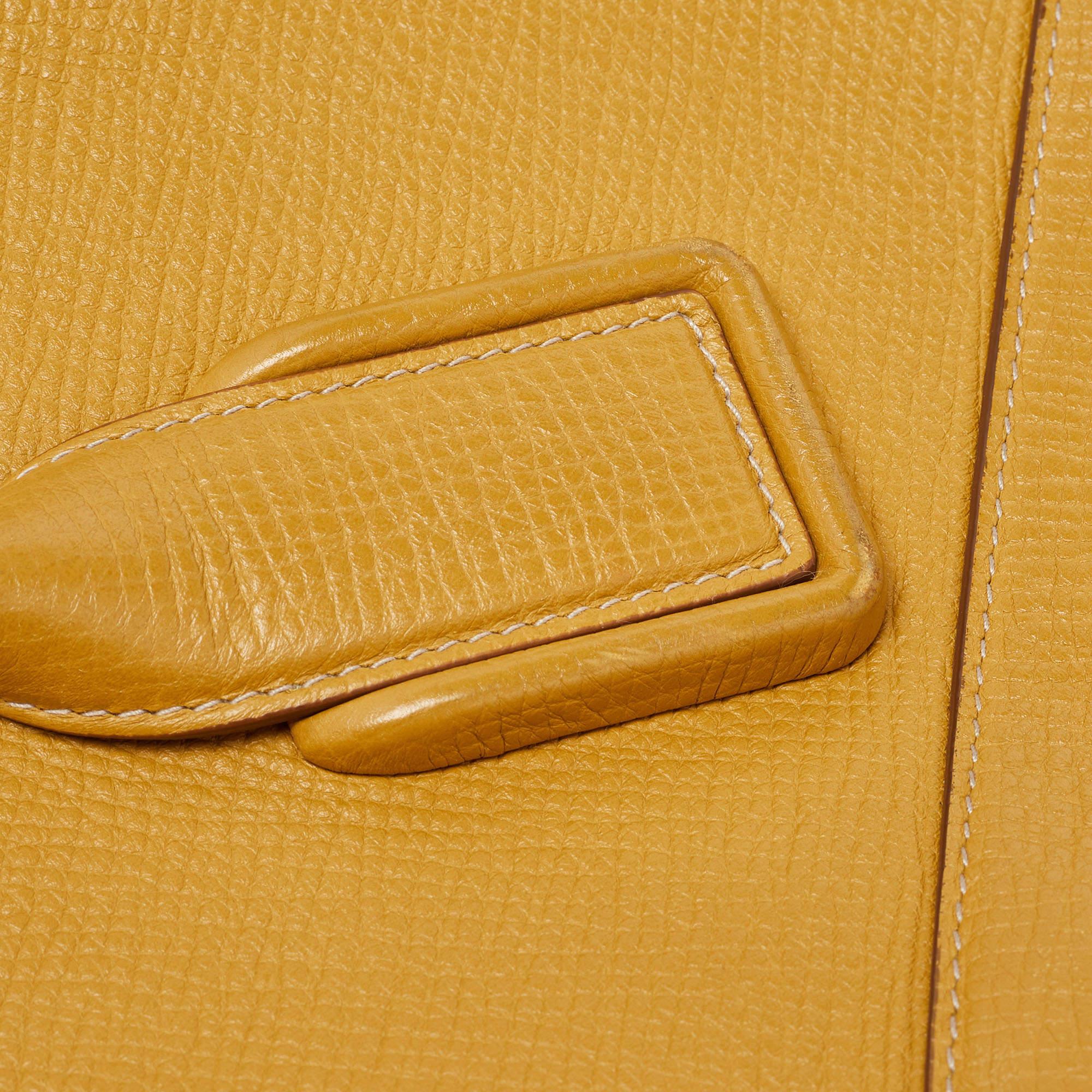 Bottega Veneta Mustard Leather Arco Tote 8