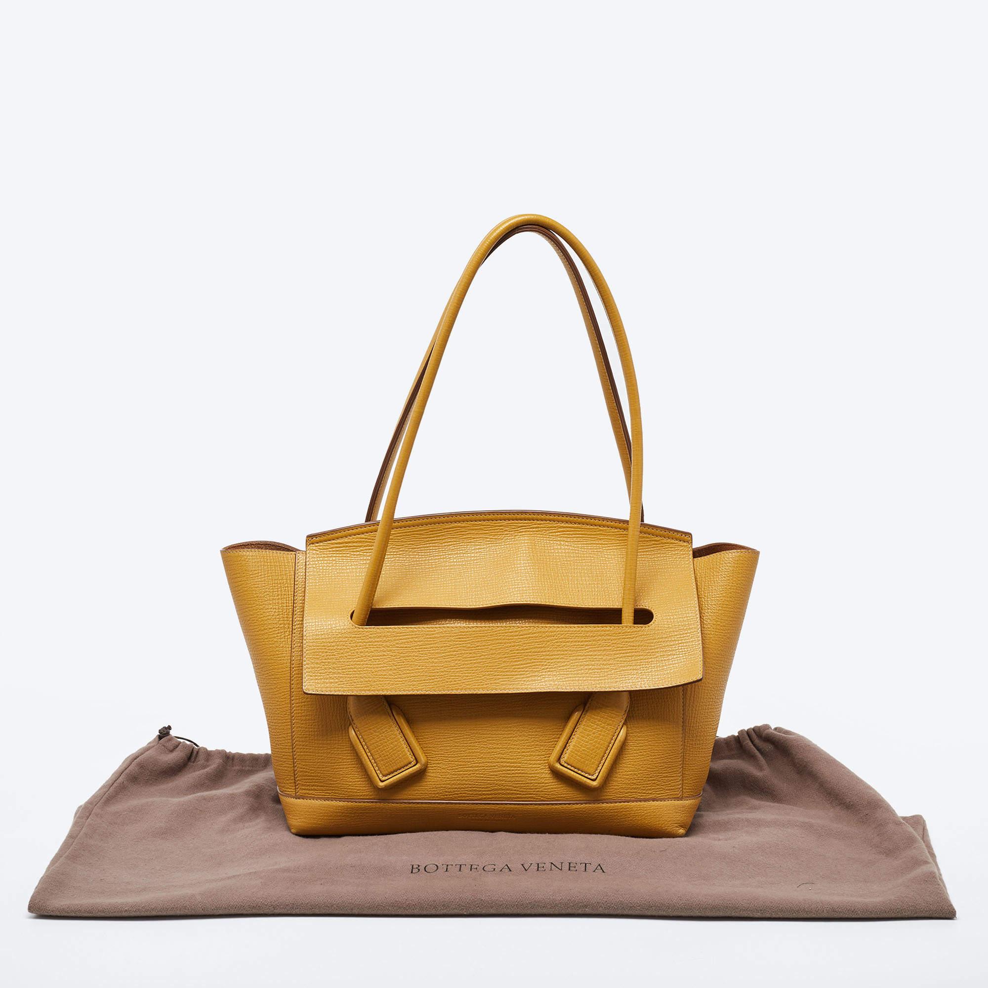 Bottega Veneta Mustard Leather Arco Tote 11