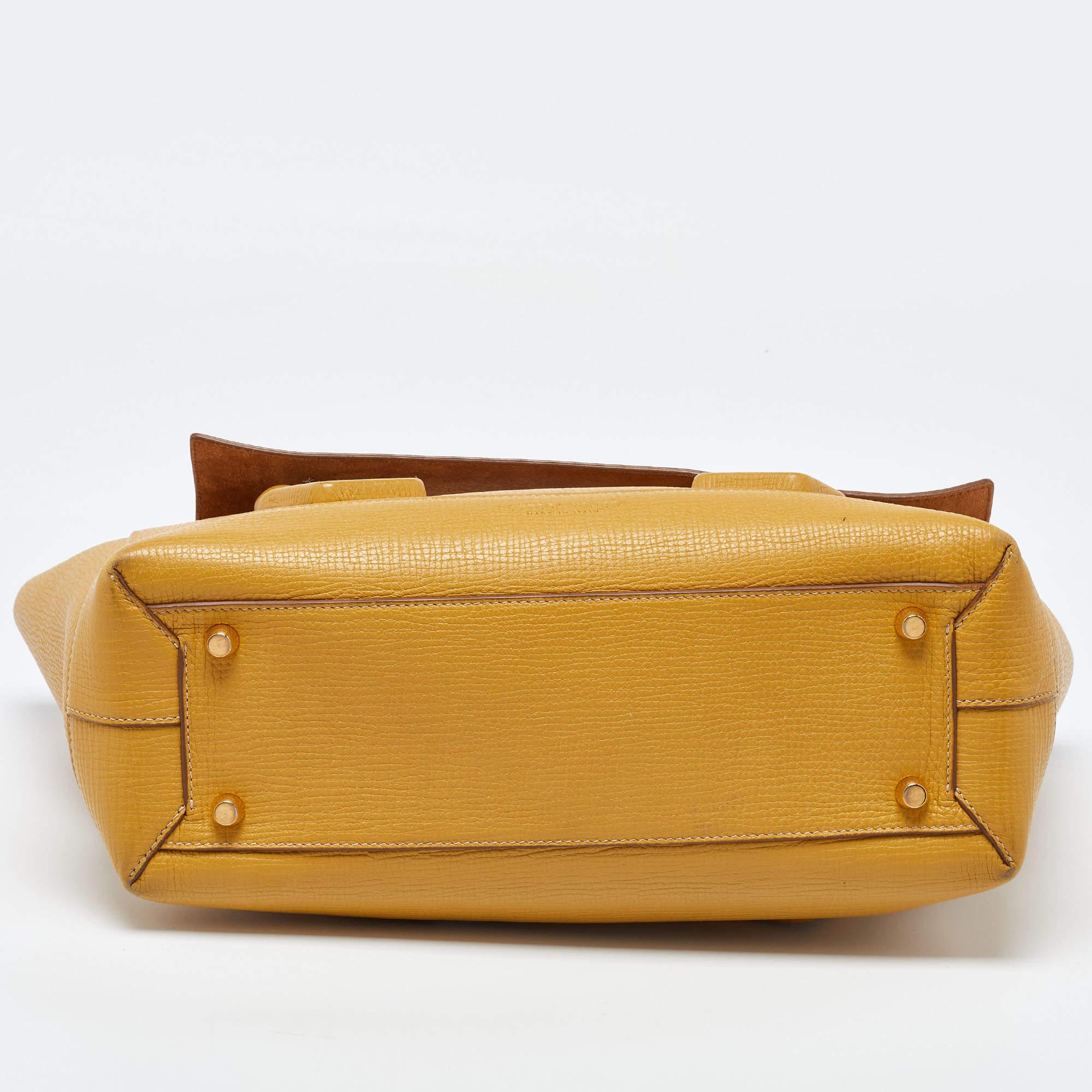 Bottega Veneta Mustard Leather Arco Tote 2