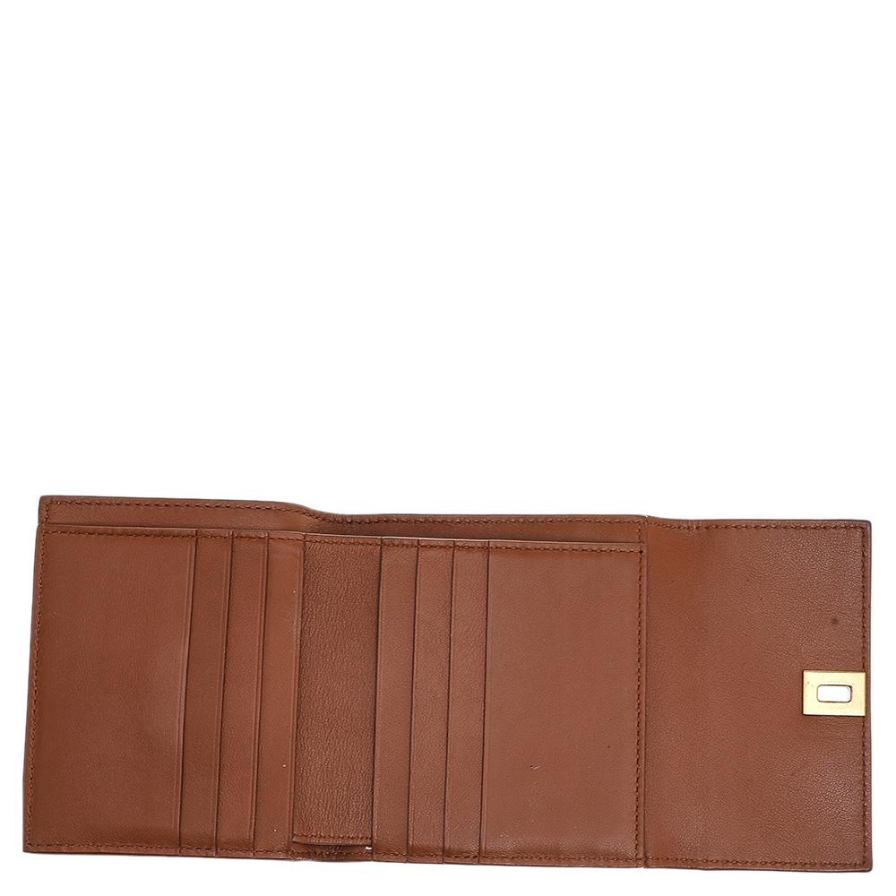 Bottega Veneta Mustard Leather Decorative Clasp Wallet 5