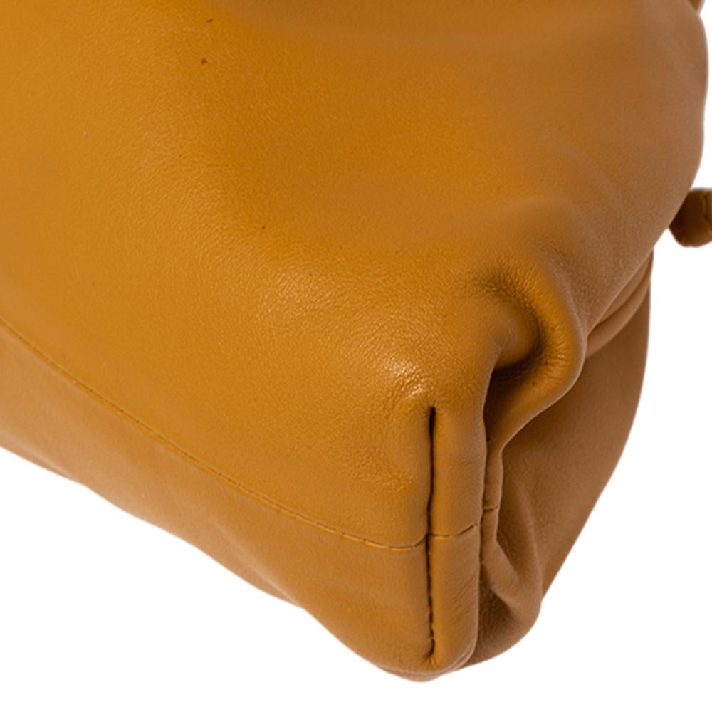 Bottega Veneta Mustard Leather Mini Pouch 7