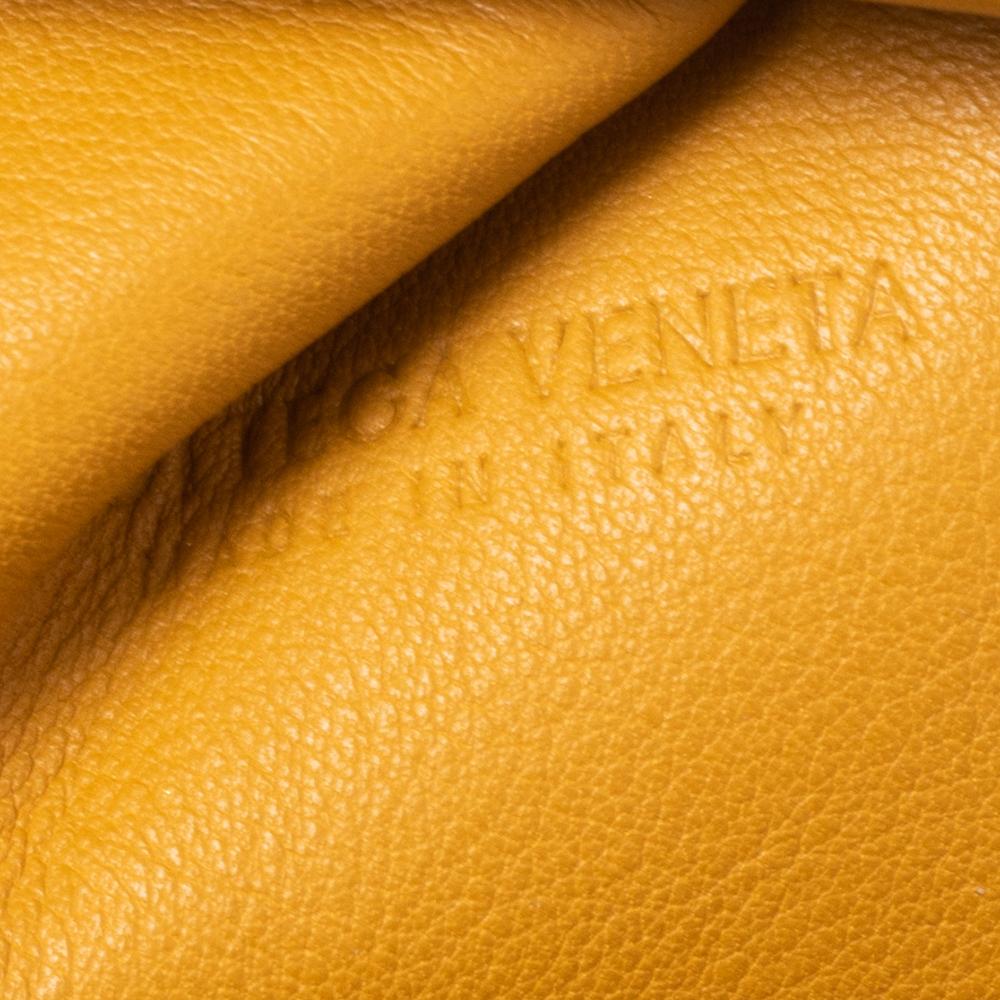 Bottega Veneta Mustard Leather Mini Pouch 3