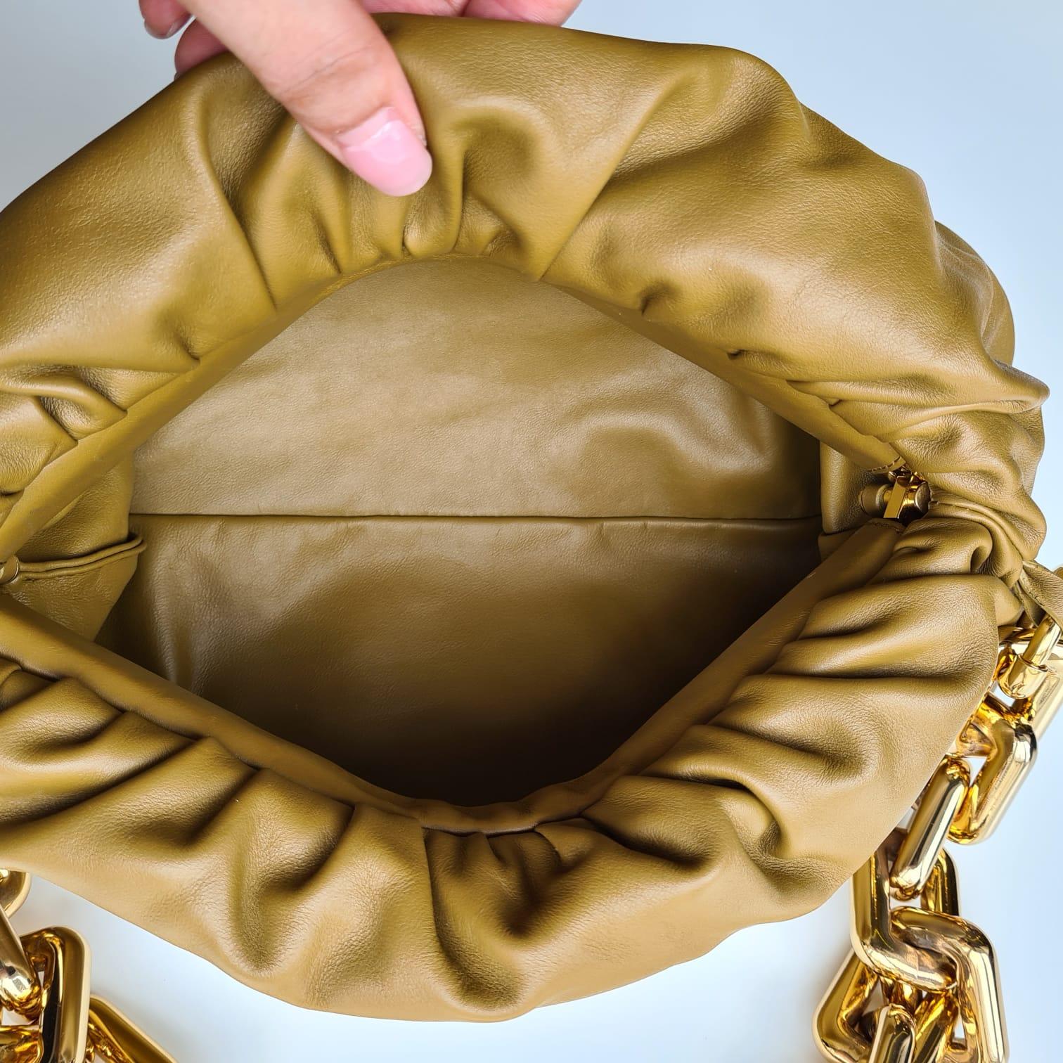 BOTTEGA VENETA Napa Chain Pouch Bag For Sale 5
