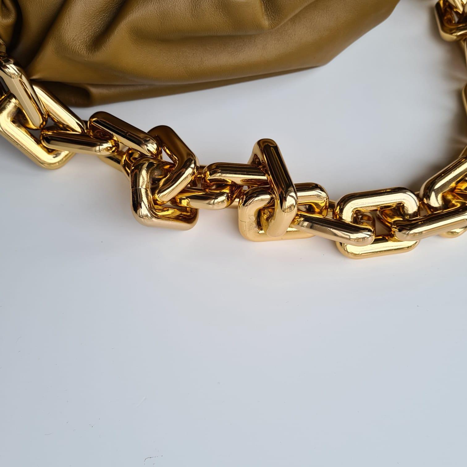 BOTTEGA VENETA Napa Chain Pouch Bag For Sale 3