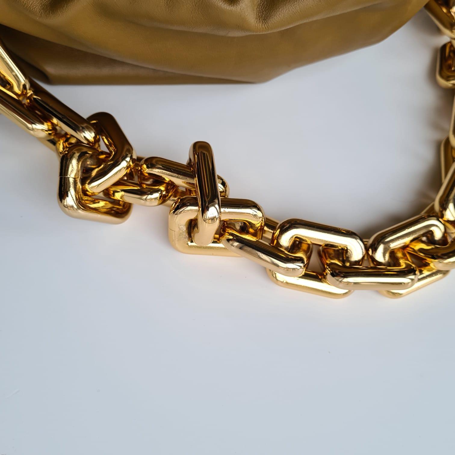 BOTTEGA VENETA Napa Chain Pouch Bag For Sale 4