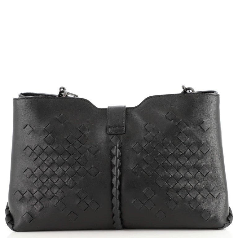Bottega Veneta Napoli Tote Leather with Intrecciato Detail Small For ...