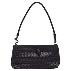 Bottega Veneta Nappa Nero Intrecciato Mini Borsa a tracolla