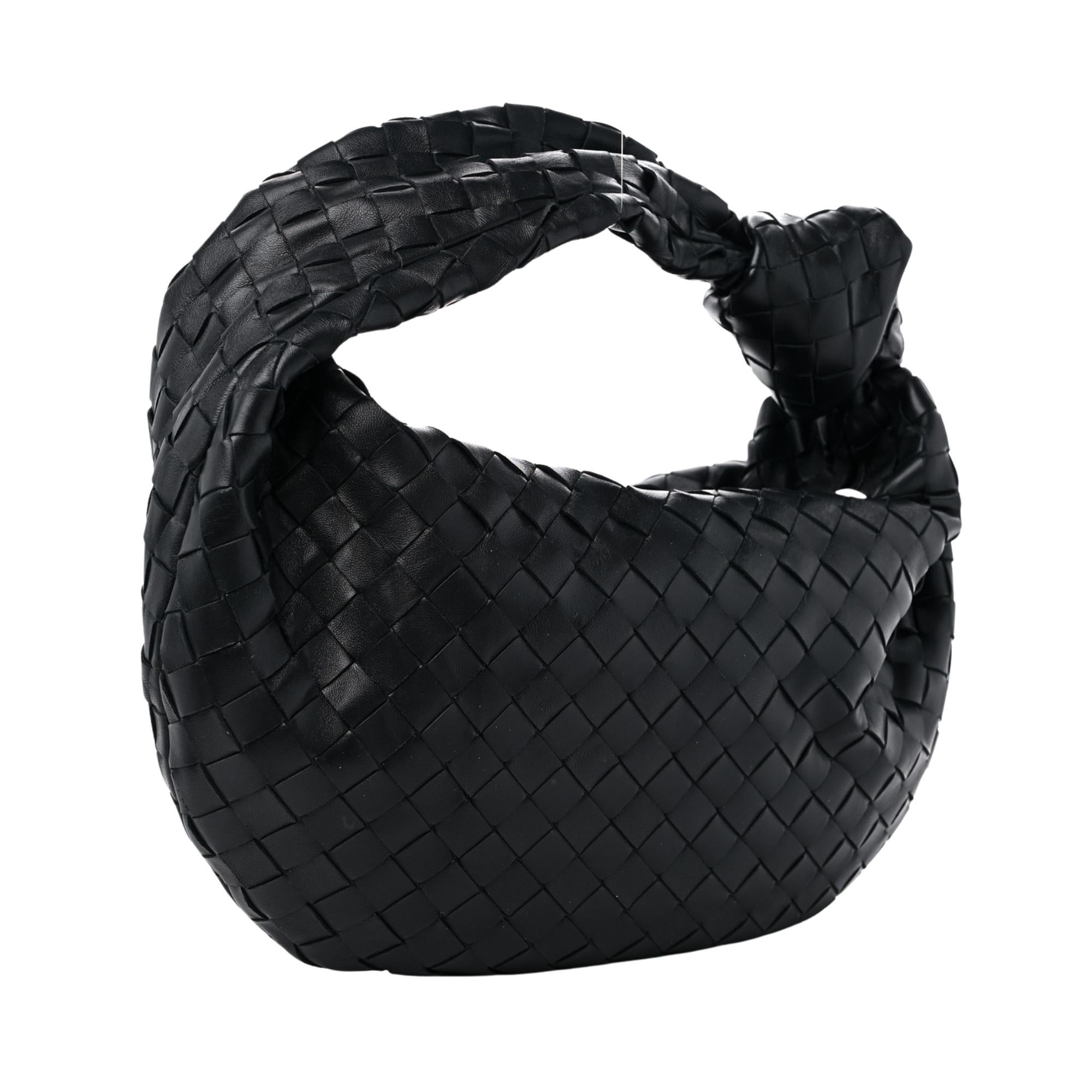 Women's or Men's Bottega Veneta Nappa Black Intrecciato Teen Jodie Bag For Sale