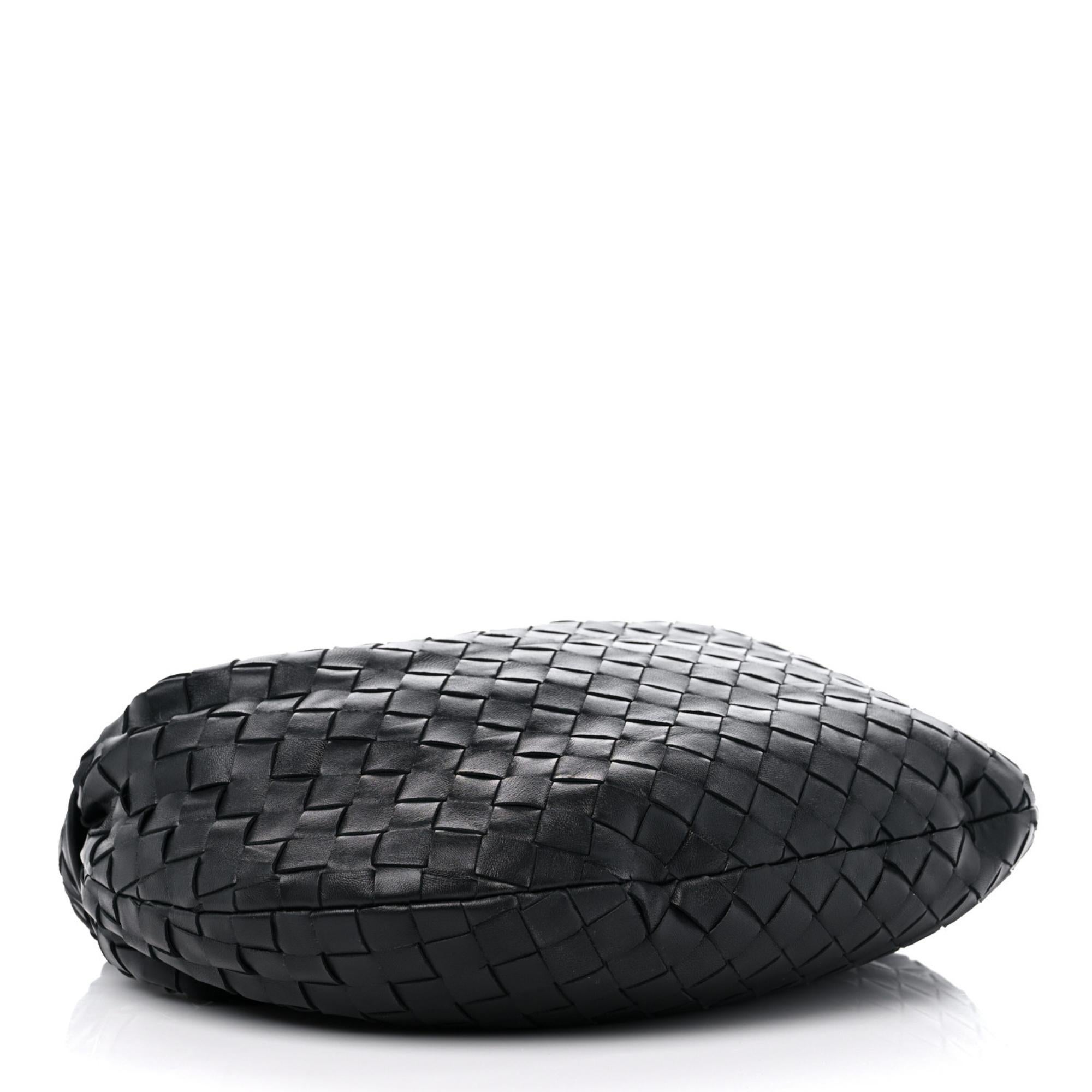 Bottega Veneta Nappa Black Intrecciato Teen Jodie Bag For Sale 1