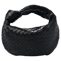 Vintage Bottega Veneta Nappa Black Intrecciato Teen Jodie Bag