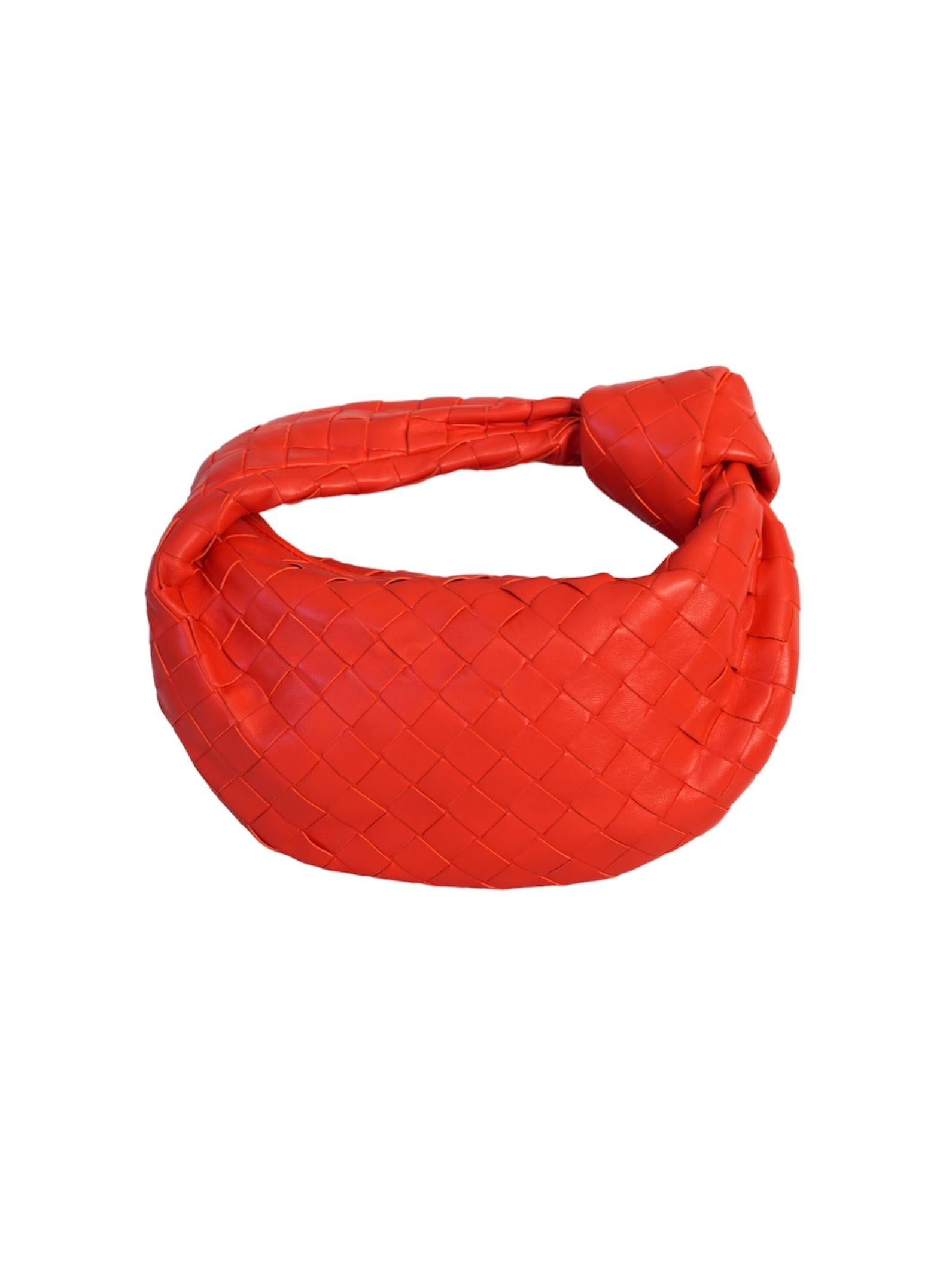 Bottega Veneta Nappa Intrecciato Mini Jodie Sunburst
Great overall condition, minor signs of wear 
Length: 10” 
Handle Drop: 2” 
Height of pouch 5.5” 
Total Height: 8