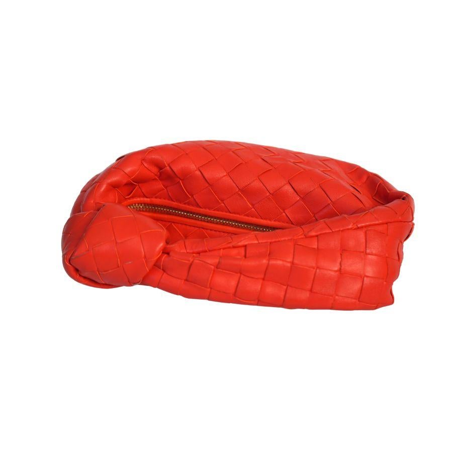 Red Bottega Veneta Nappa Intrecciato Mini Jodie Sunburst For Sale