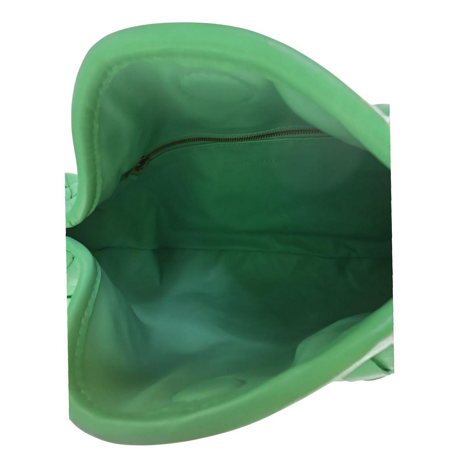 Bottega Veneta Nappa Intrecciato Small Hop Hobo Green For Sale 2