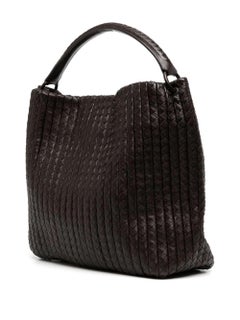 Bottega Veneta Nappa Intreccio Large Natte Hobo Ebano Bag