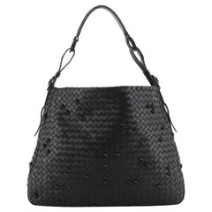 Bottega Veneta Naruto Knot Shoulder Bag Intrecciato Leather Medium