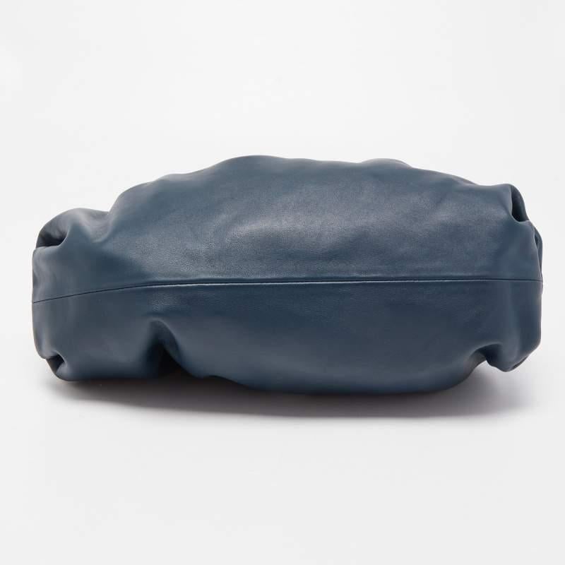 Bottega Veneta Navy Blue Leather The Pouch Clutch 1