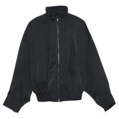 Bottega Veneta Giacca Bomber Oversize in Nylon Blu Navy XXL