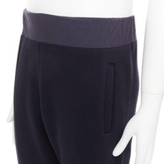 BOTTEGA VENETA navy cotton blend contrast waist bant jogger sweat pants IT44 XS