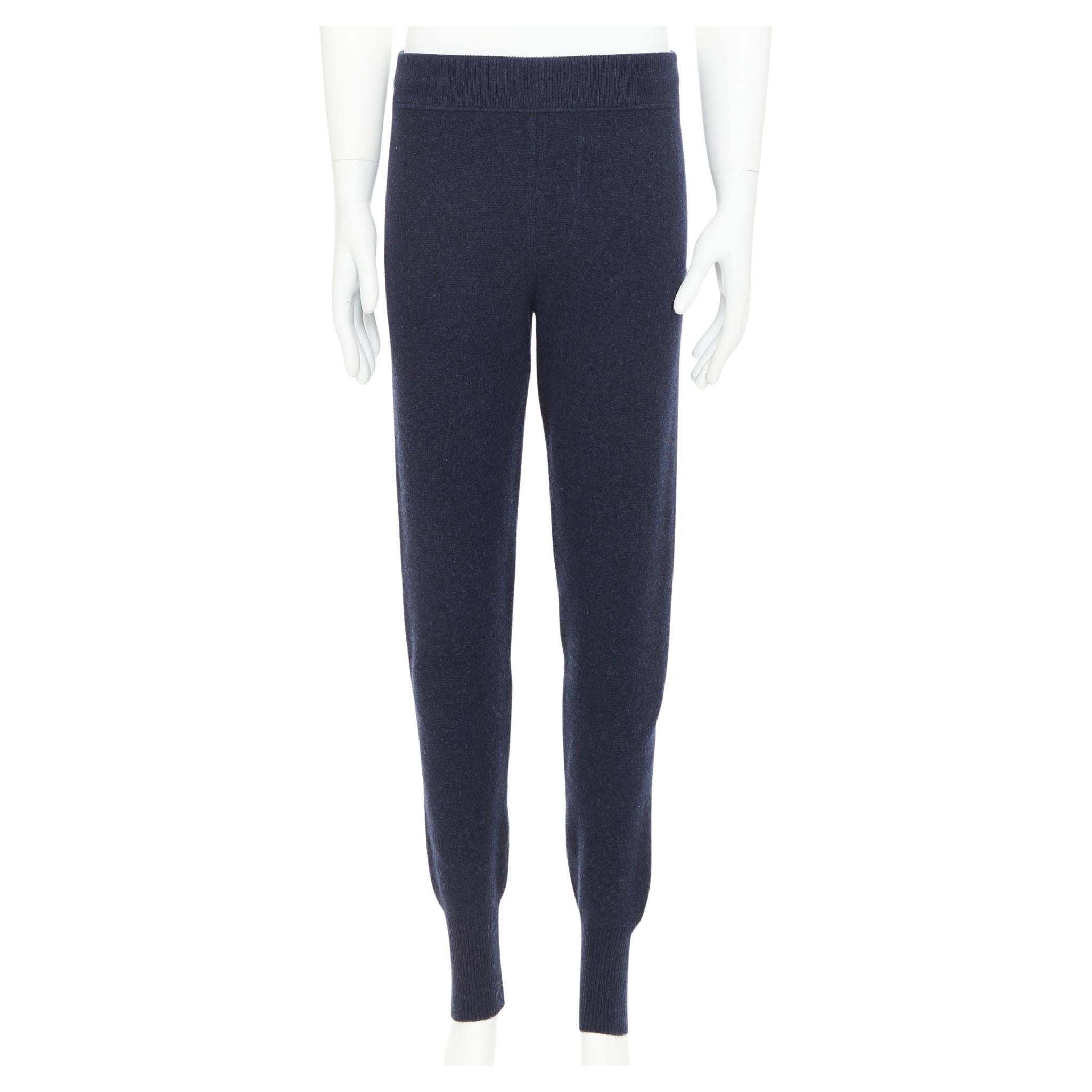 BOTTEGA VENETA marineblaue Baumwoll-Wollmischung, weiches Strickbündchen, Jogginghose IT44 XS