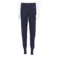 BOTTEGA VENETA marineblaue Baumwoll-Wollmischung, weiches Strickbündchen, Jogginghose IT44 XS