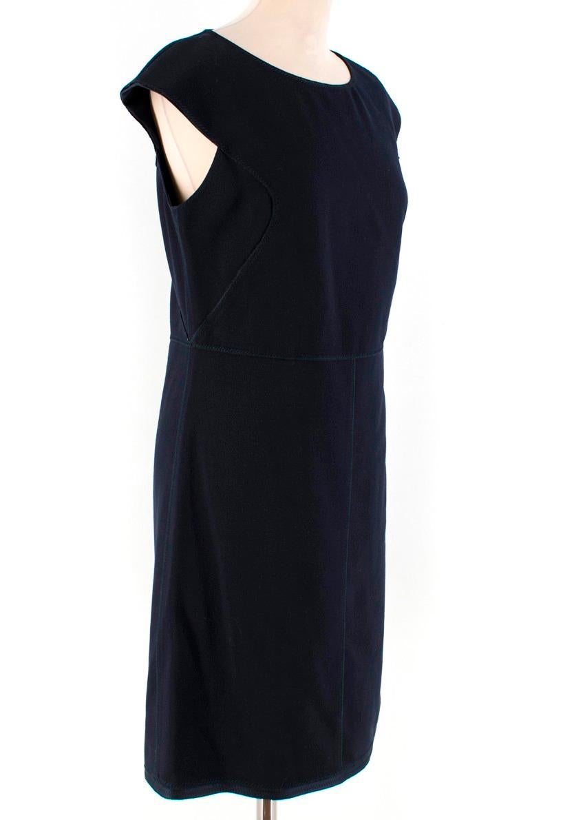 dress navy fitted dress