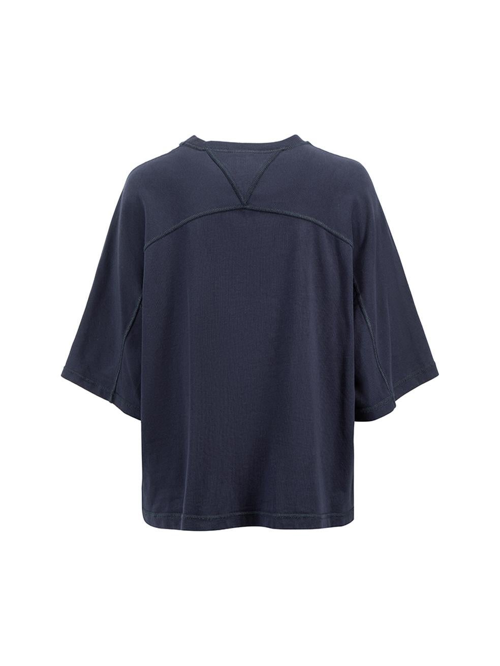 Bottega Veneta Navy Oversized T-Shirt Size XL In New Condition For Sale In London, GB