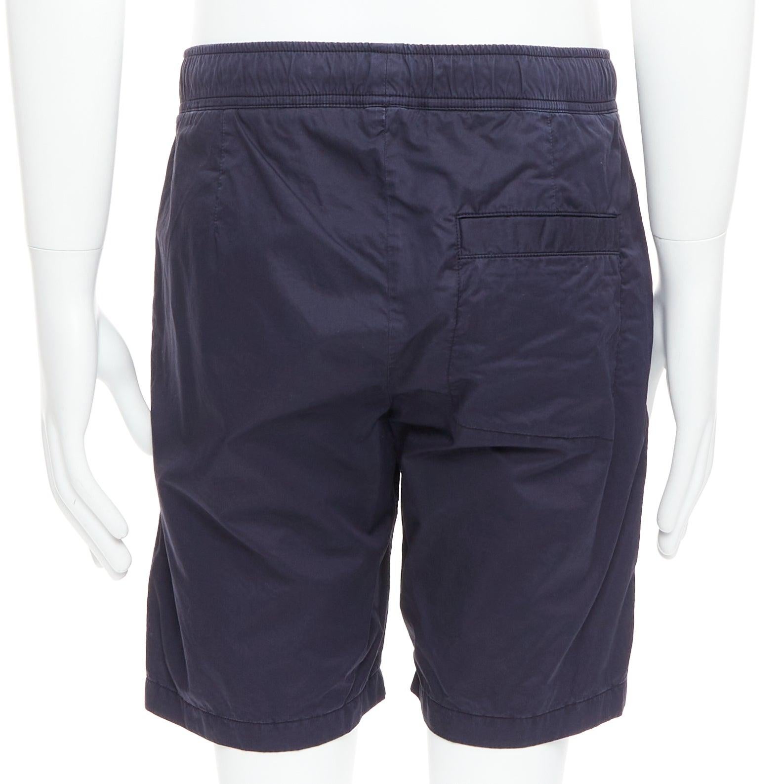 Men's BOTTEGA VENETA navy washed cotton pocketed casual shorts IT46 S For Sale