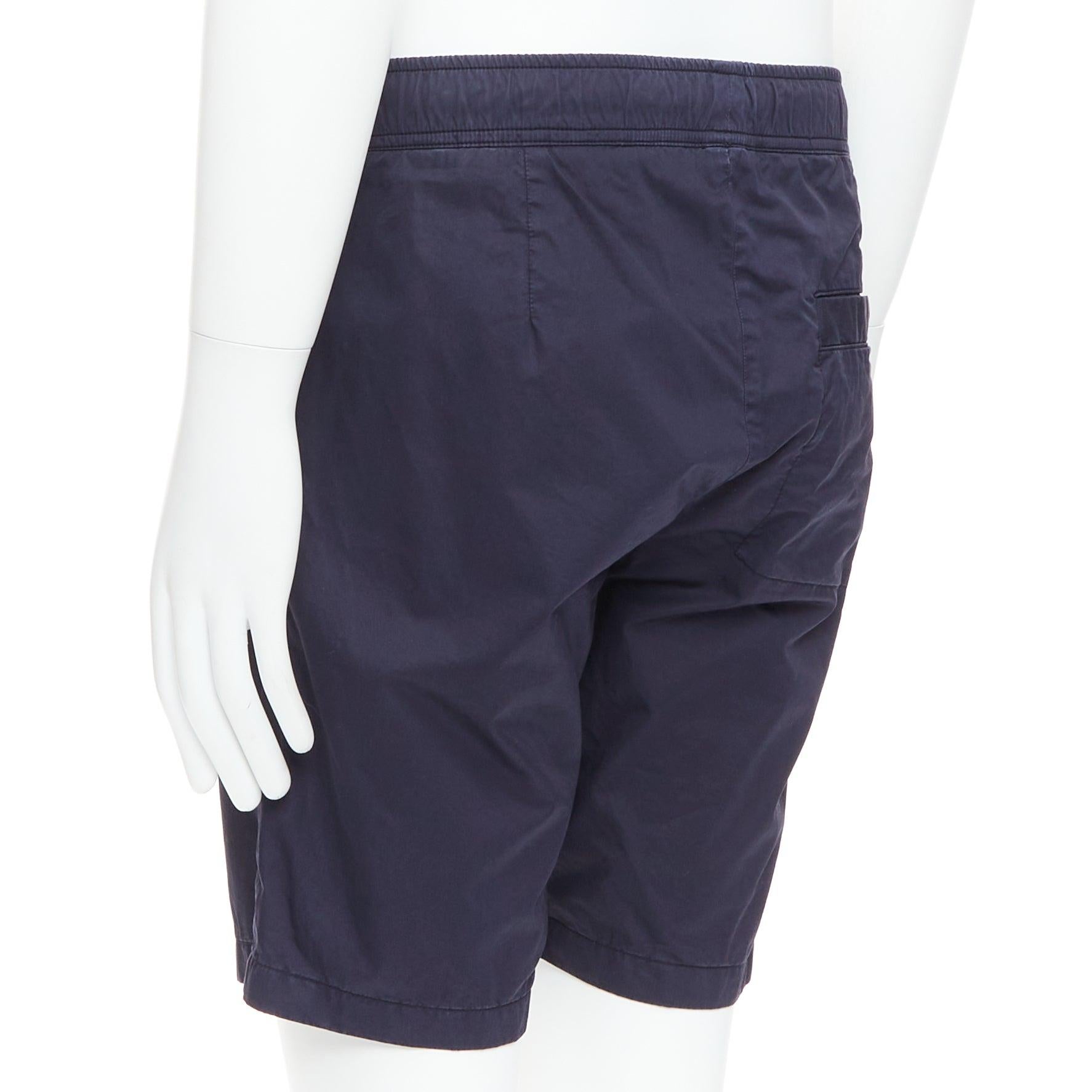 BOTTEGA VENETA navy washed cotton pocketed casual shorts IT46 S For Sale 1
