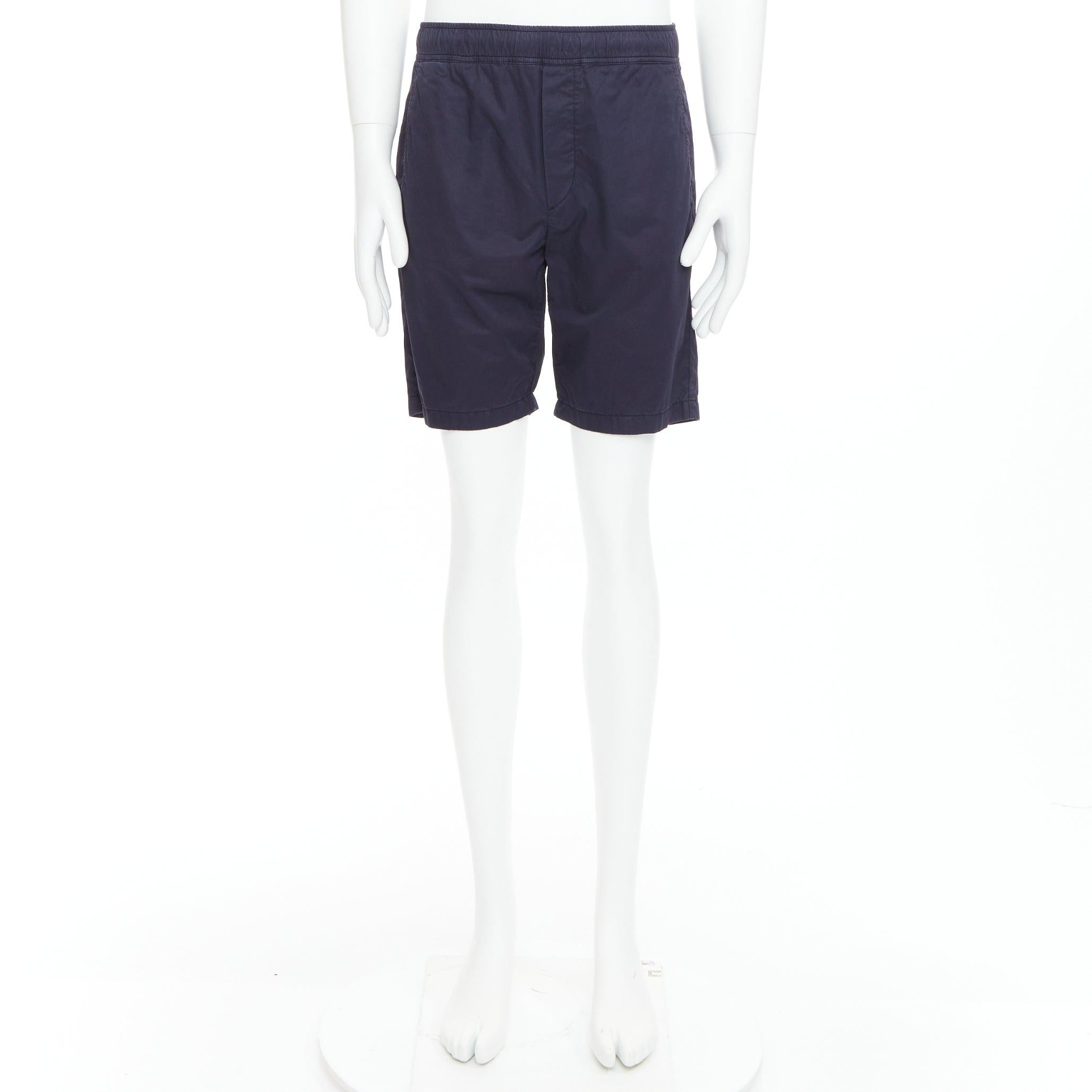 BOTTEGA VENETA navy washed cotton pocketed casual shorts IT46 S For Sale 4