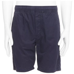 Bottega Veneta: pantaloncini casual in cotone lavato color navy con tasca IT46 S