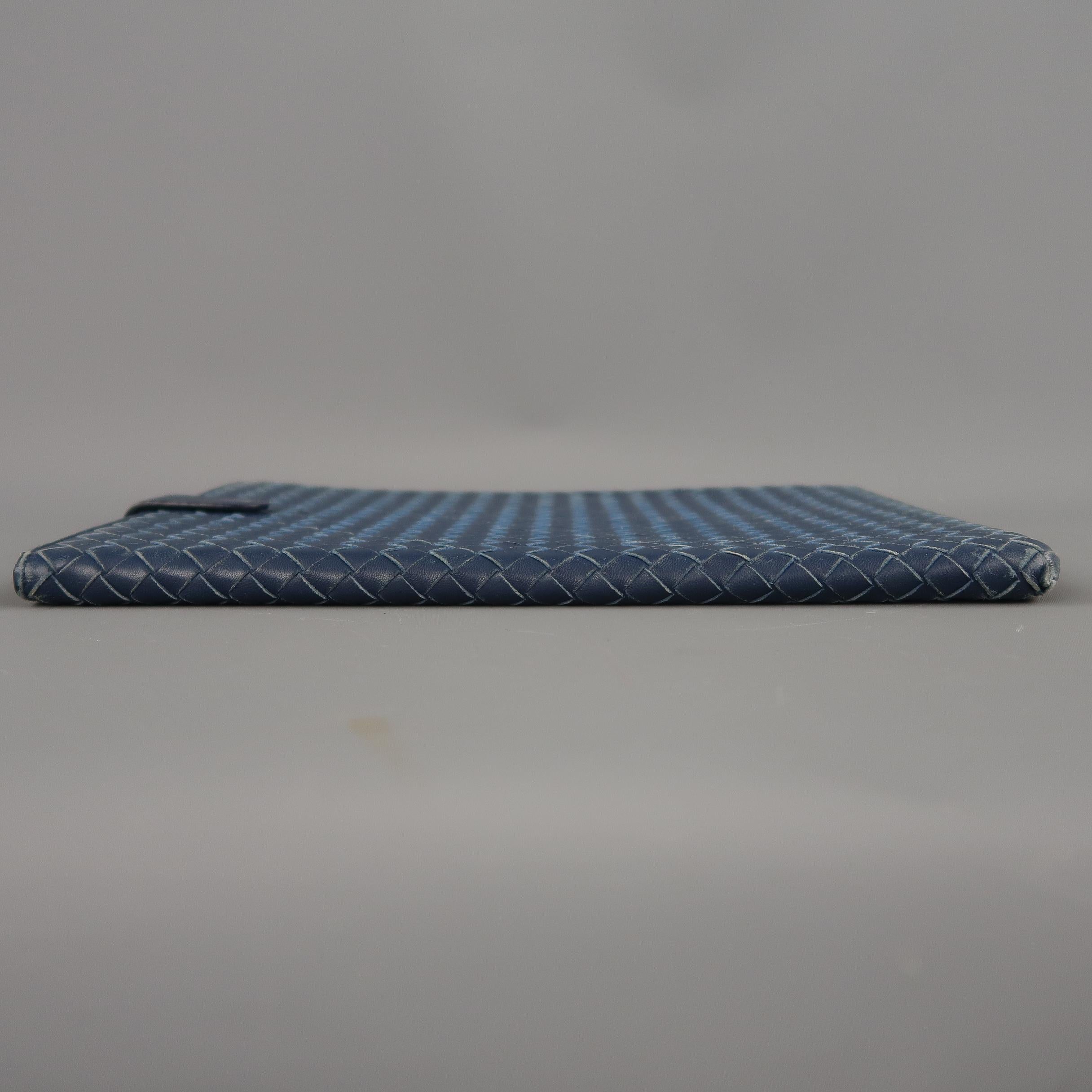 BOTTEGA VENETA Navy Woven Intrecciato Leather iPad Tablet Case 3