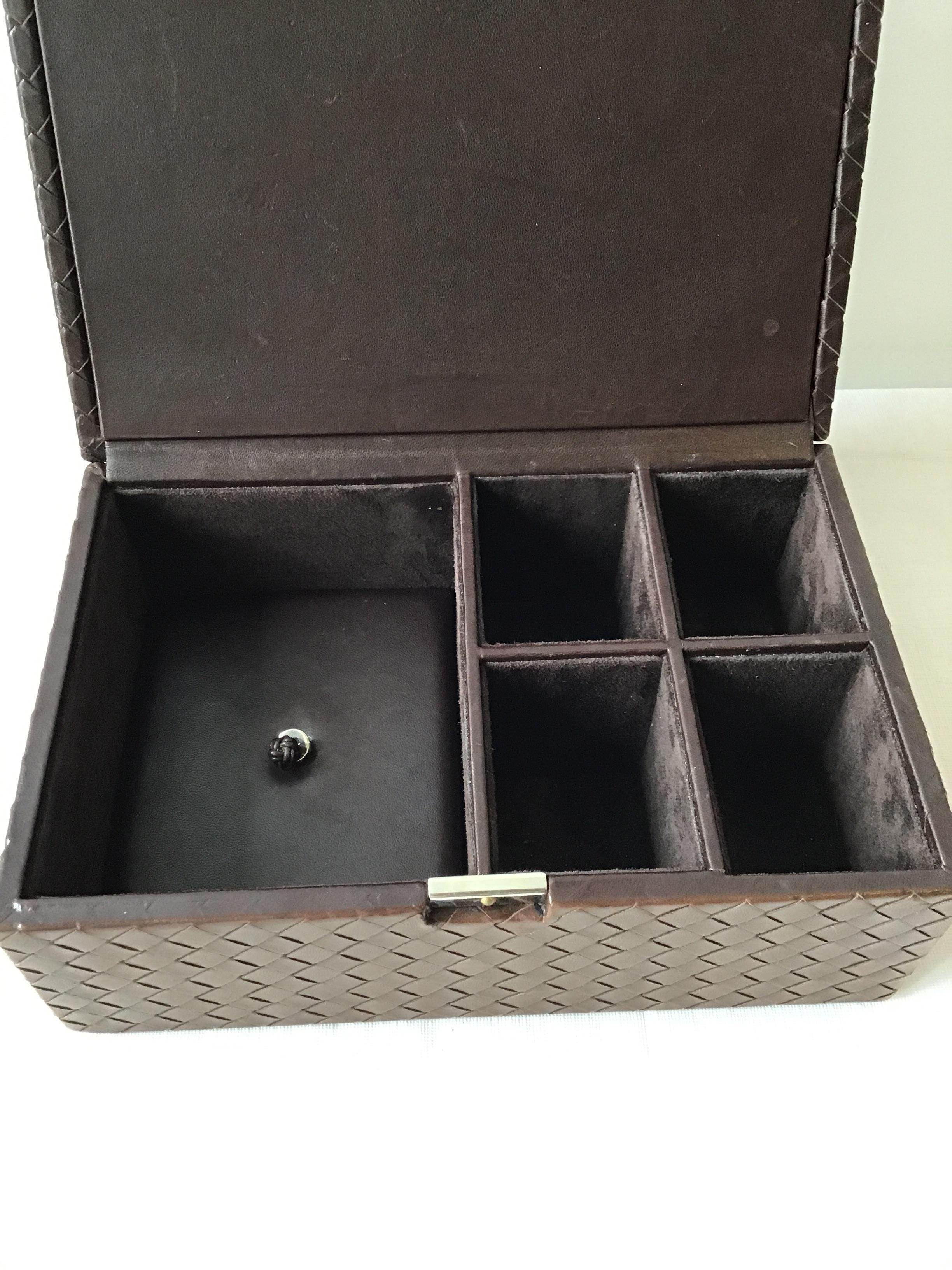 Bottega Veneta Intrecciato leather jewelry box. Original cost 2180.00.