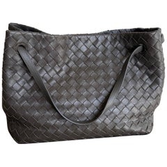 Bottega Veneta NEW Garda Tote Leather Interior Intrecciato Chocolate Brown 24cm