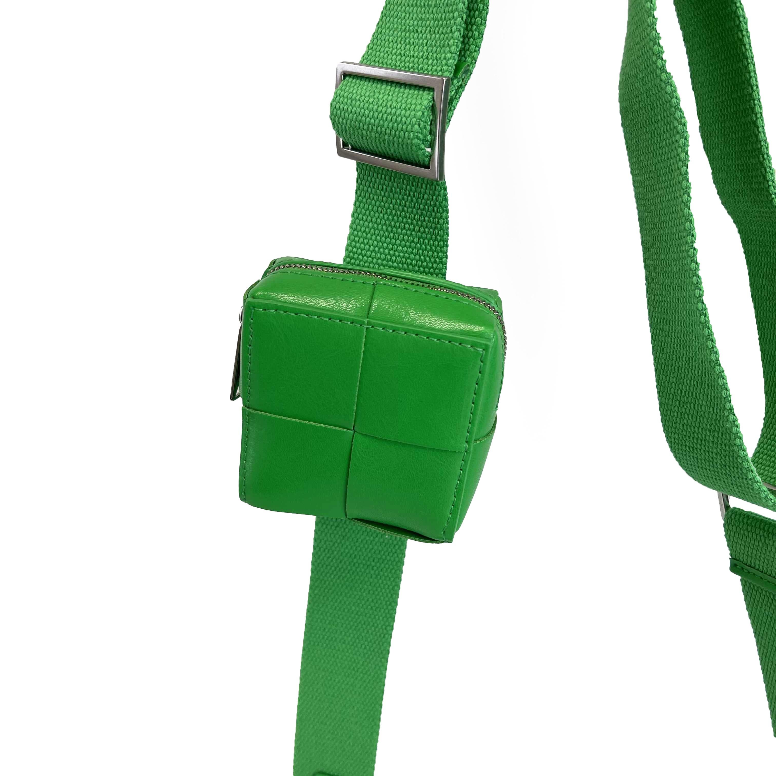 Bottega Veneta - NEW Parkeet Green Leather Cassette Crossbody w/ Coin Purse 2