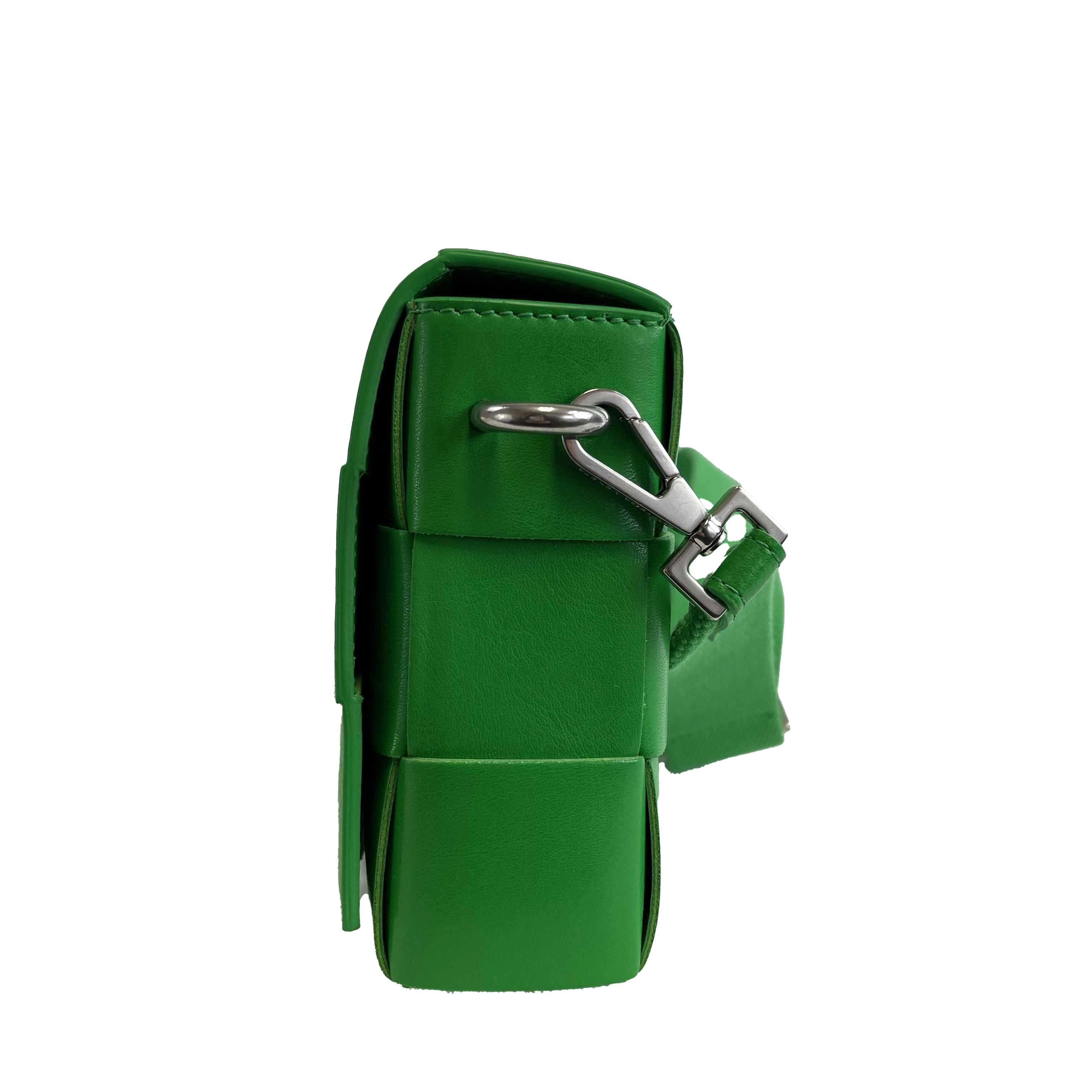 Bottega Veneta - NEW Parkeet Green Leather Cassette Crossbody w/ Coin Purse 6