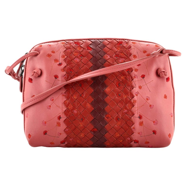 Bottega Veneta Nodini Crossbody Bag Intrecciato Nappa Small Pink 2419591