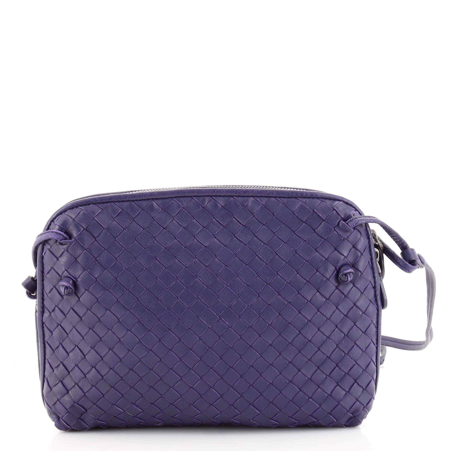 Bottega Veneta Nodini Crossbody Bag Intrecciato Nappa Small In Good Condition In NY, NY