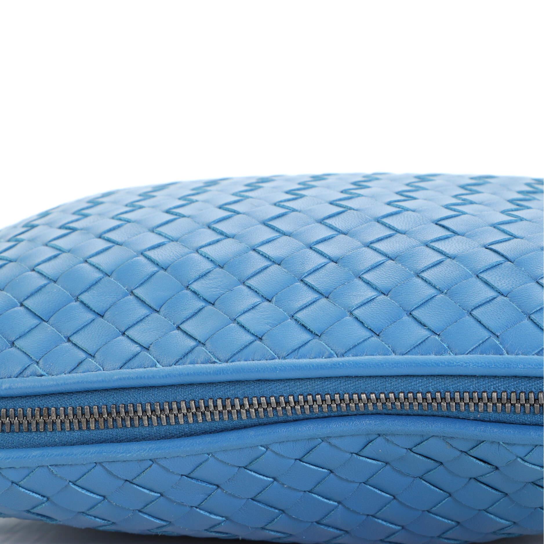 Blue Bottega Veneta Nodini Crossbody Bag Intrecciato Nappa Small