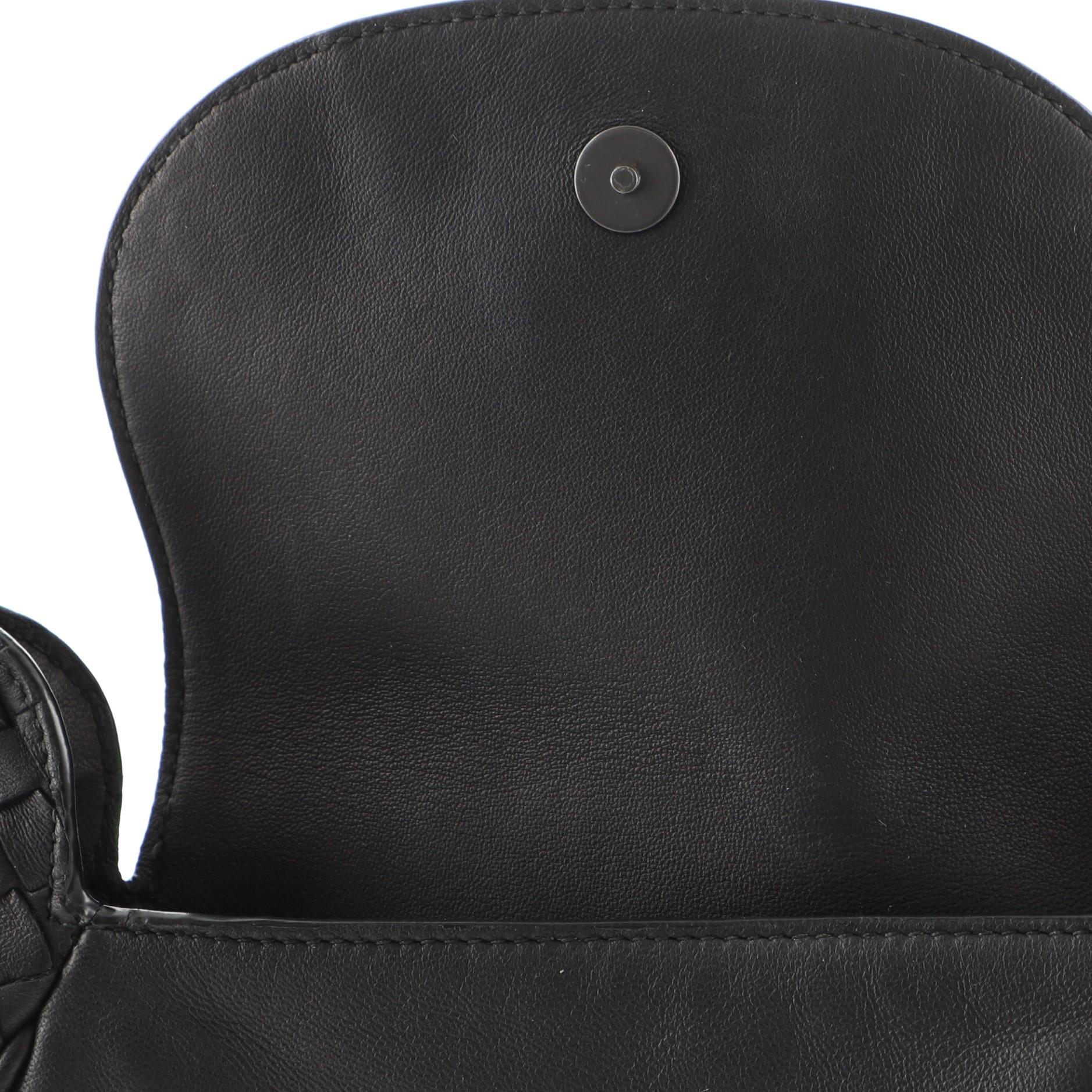 Bottega Veneta Nodini Flap Crossbody Bag Nappa with Intrecciato Detail Small 3