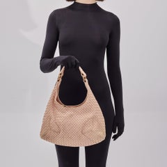 Bottega Veneta Nude Intrecciato Leather Hobo Bag