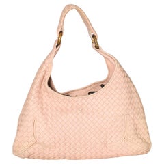 Bottega Veneta Nude Intrecciato Leather Hobo Bag