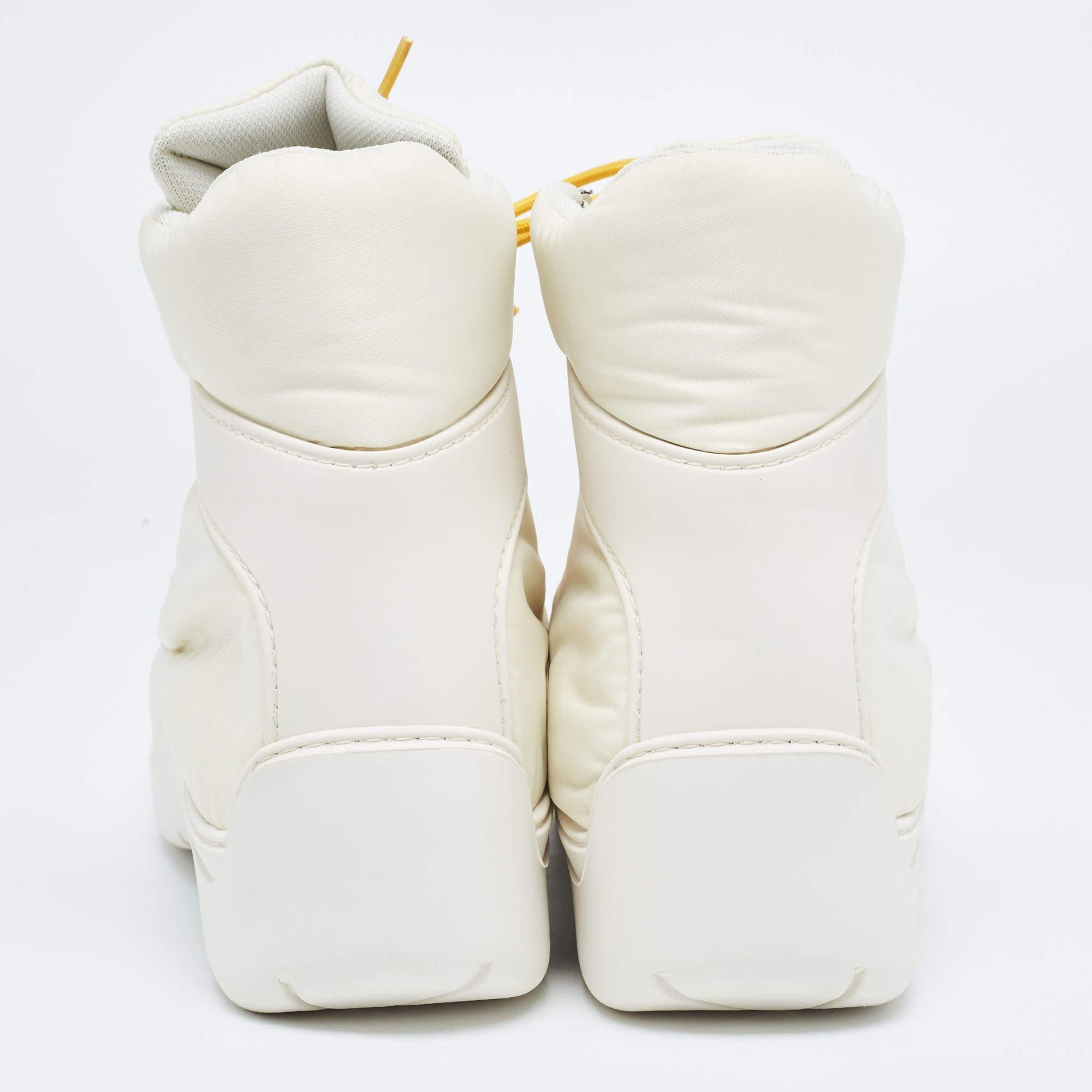 Men's Bottega Veneta Nylon Puddle Bomber Boots Size 42 For Sale