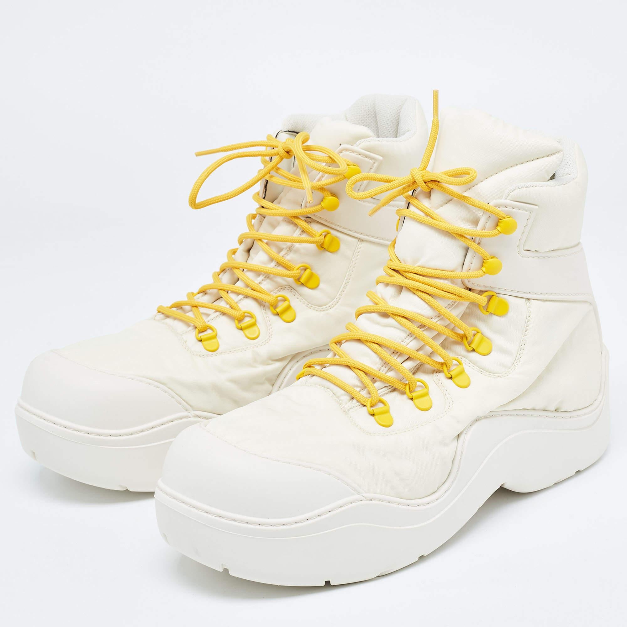 Bottega Veneta Nylon Puddle Bomber Boots Size 42 For Sale 3
