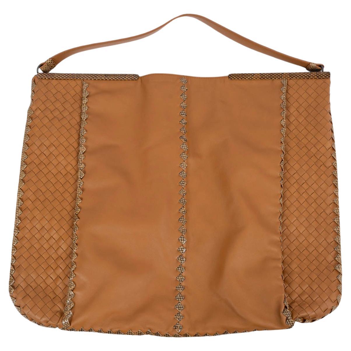 BOTTEGA VENETA ochre brown INTRECCIATO NAPPA & AYERS Hobo Bag For Sale