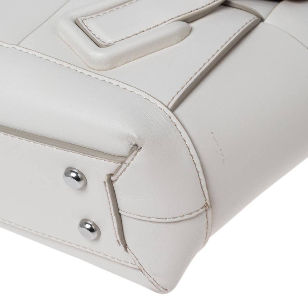 Gray Bottega Veneta Off White Intrecciato Leather Arco Tote