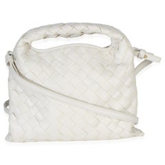 Bottega Veneta Off White Intrecciato Nappa Mini Hop Hobo