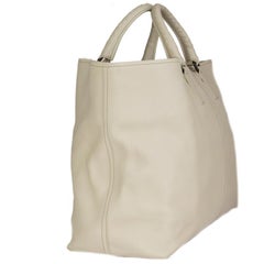 BOTTEGA VENETA off-white leather Tote Bag